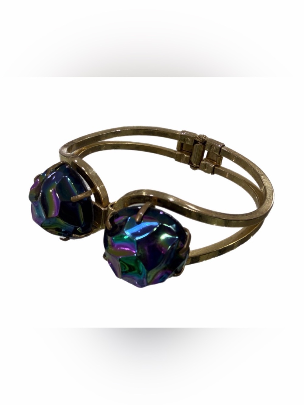 1950s Schiaparelli Watermelon Tourmaline Rhinestone Bracelet